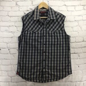 Tony Hawke Vest Mens Sz M Medium Plaid‎